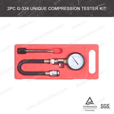 2pc G-324 Unique Diesel Engine Compression Cylinder Pressure Tester Gauge Kit(VT01049)